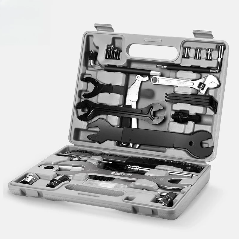 Bicycle repair toolbox Wrench tire repair set Repair mountain bike road bike maintenance equipment