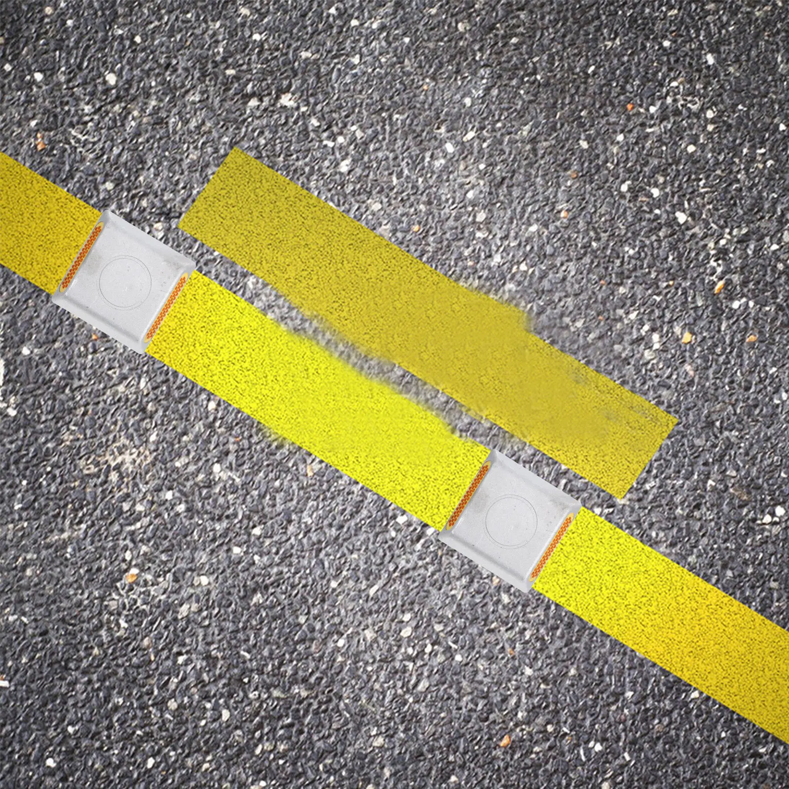

Aluminum Reflective Road Markers Durable Night Visibility Highway Driveway Safety Reflectors Directional Studs