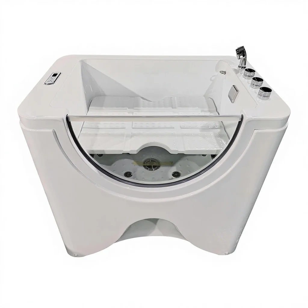 Acrylic Lamp Bead Spa Pet Bathtub Thermostatically Controlled With Drainer Faucet Included for Bathroom Use