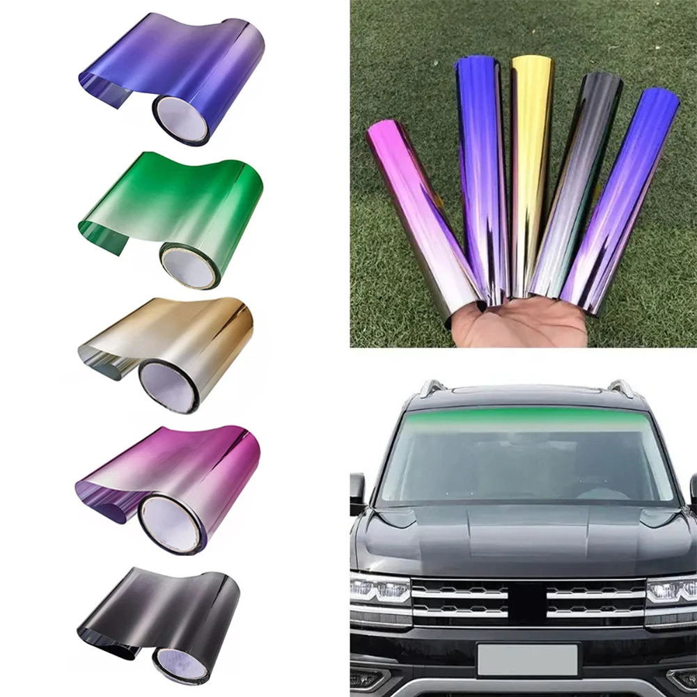 

20X150cm Car Sun Shade Front Windshield Sunshade Protector Solar Window Tint Film Heat Insulation Color Changing Film Universal