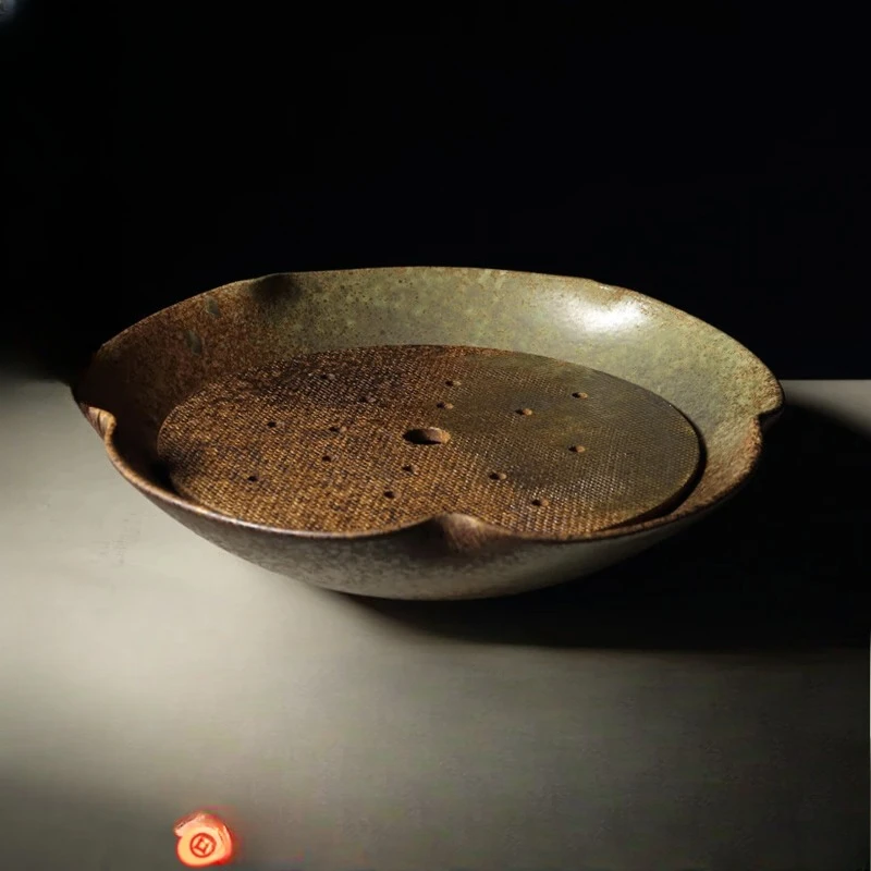 

Pottery tea sea set, purple clay pot bearing handmade pot