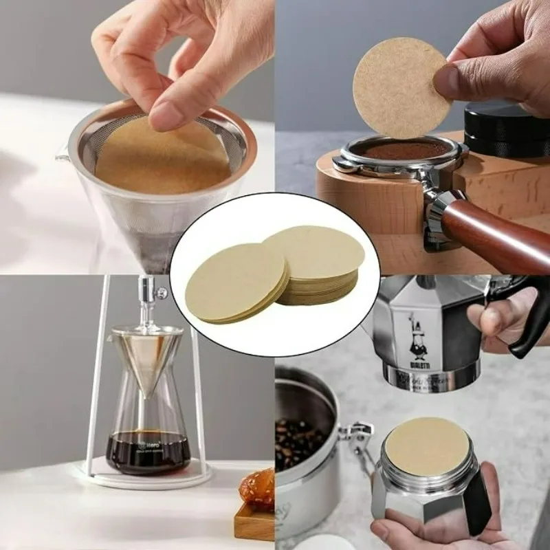 Unbleached Paper Filters 500 Count,Round Disposable Coffee Filters Paper Micro-filters Coffee Makers for Brewing Tea and Coffee