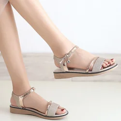 Roman Style Footwear Sandals for Women Open Toe Buckles Ladies Shoes Summer 2024 One Word Vip Sale Comfort Trend H The Best Shoe