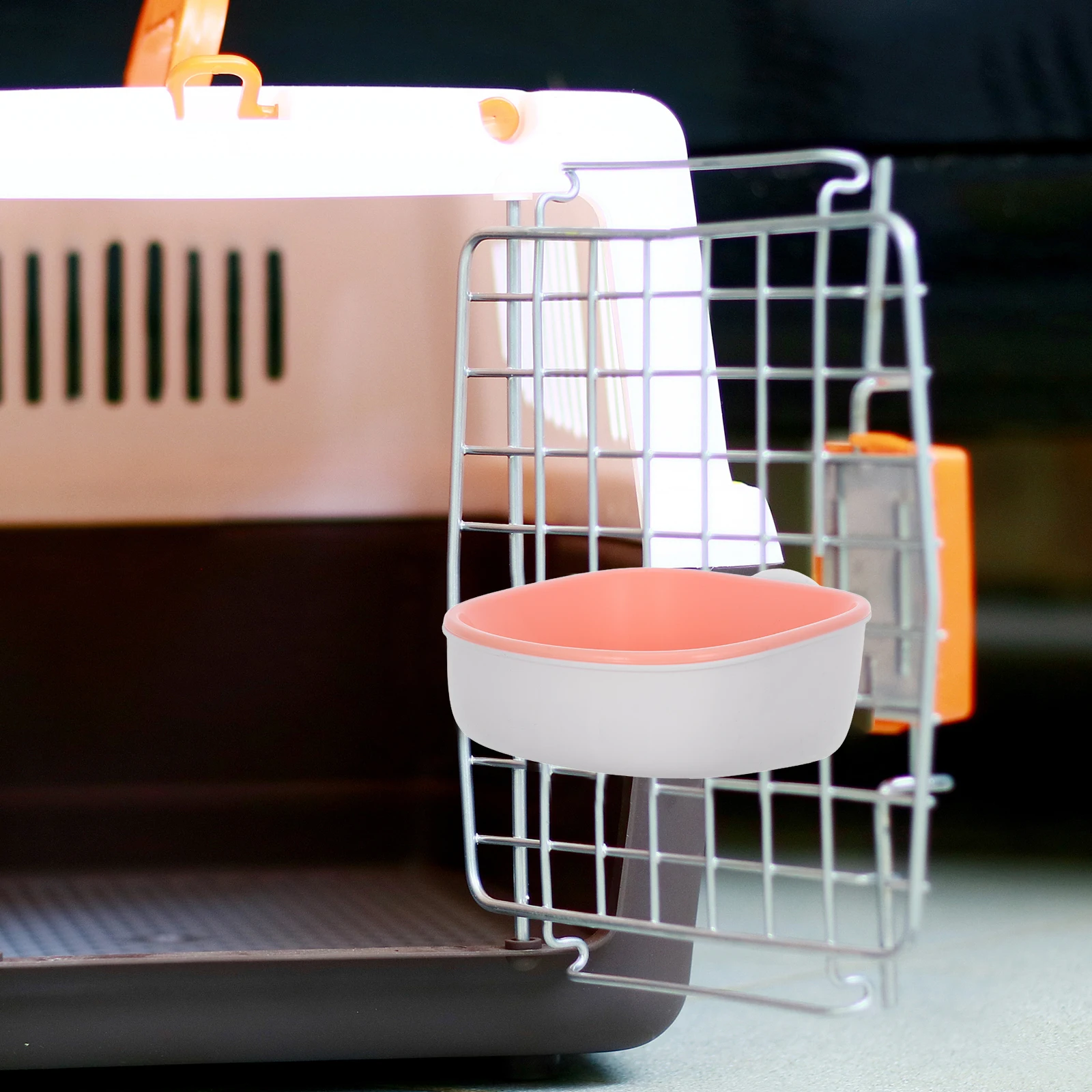 

Crate Hanging Pet Bowl Removable ABS Cage Feeder for Cat Puppy Rabbit Food Water Dish Space Saving Easy Clean Hanging Dog Feeder