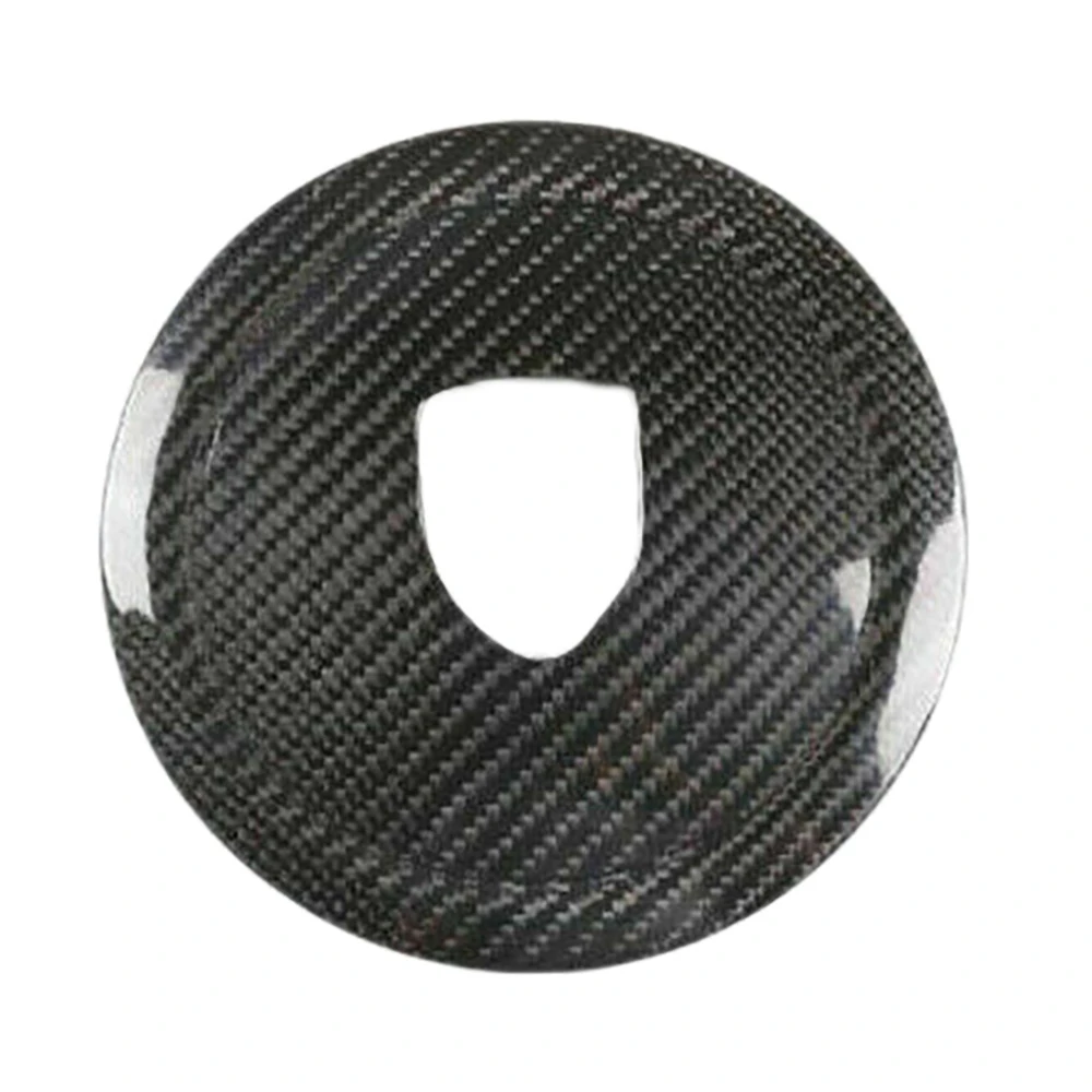 Cubierta de volante de fibra de carbono negra, embellecedor de logotipo circular para Porsche 911 Panamera Cayenne Boxster
