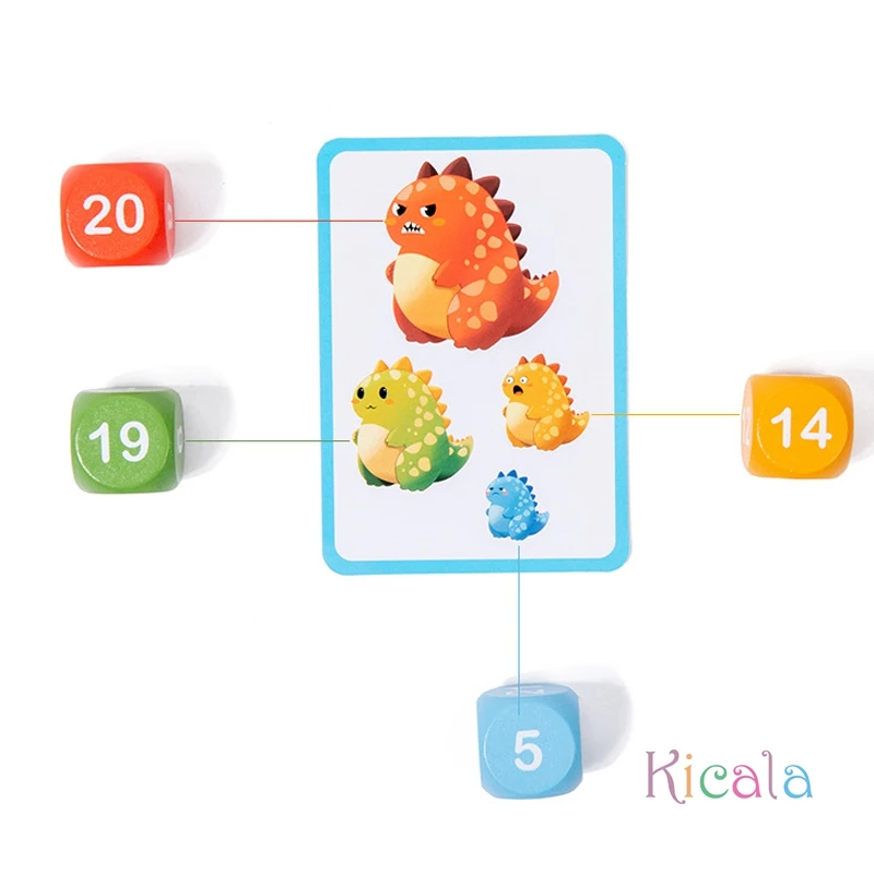 Bijpassend bordspel voor kinderen Montessori Intelligentie Speelgoed Nummer Cognitie Denken Kaarten tellen Wiskunde Ouder-kind Interactief cadeau