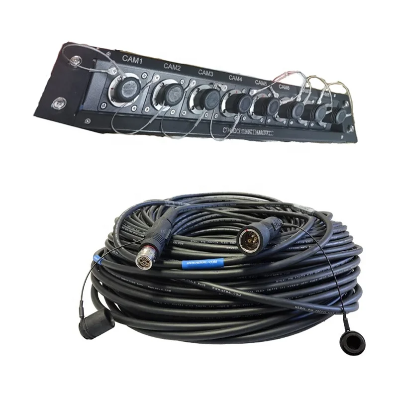 Receptacle 3K.93C FUW PUW fiber optic equipment 150M 250M high definition TV broadcast camera cable for broadcasters and photogr