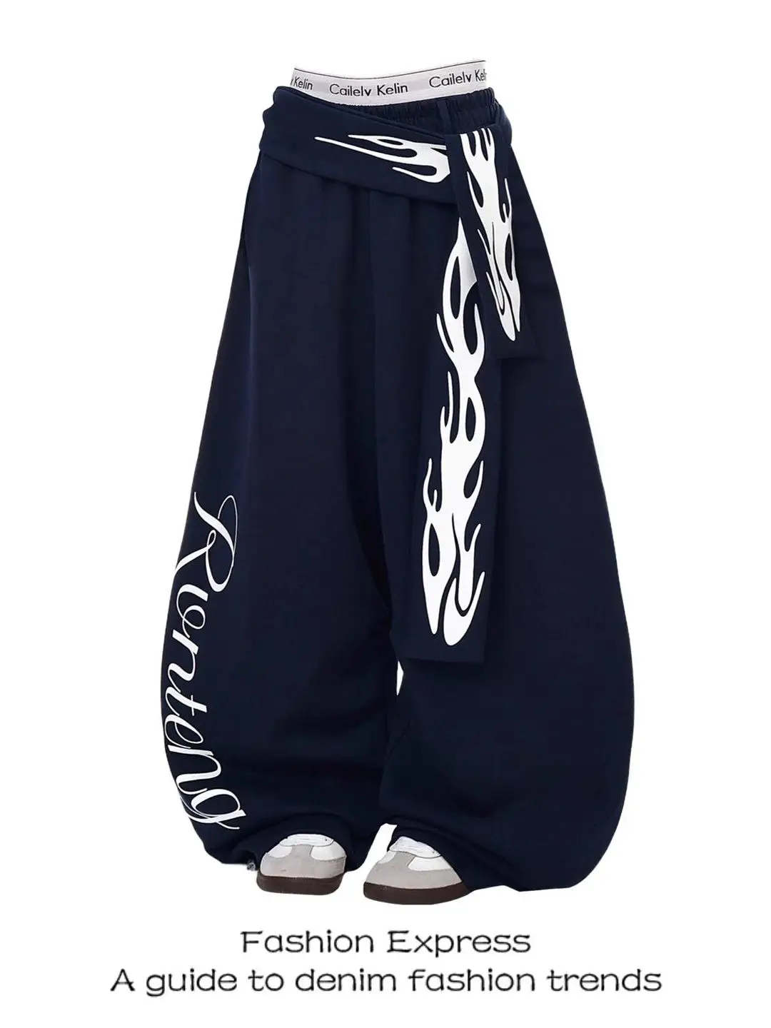 

Свободные широкие брюки со съемным поясом в американском стиле ретро, повседневные брюки для мужчин и женщин, танцевальная одежда, весна-осень