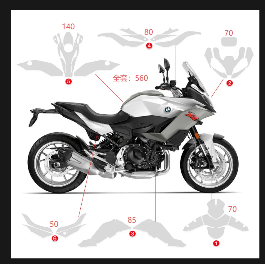 F900xr para bmw f900 xr 2020-2025 motocicleta ppf f900xr película de proteção de pintura completa material real tpu anti-risco f900 xr