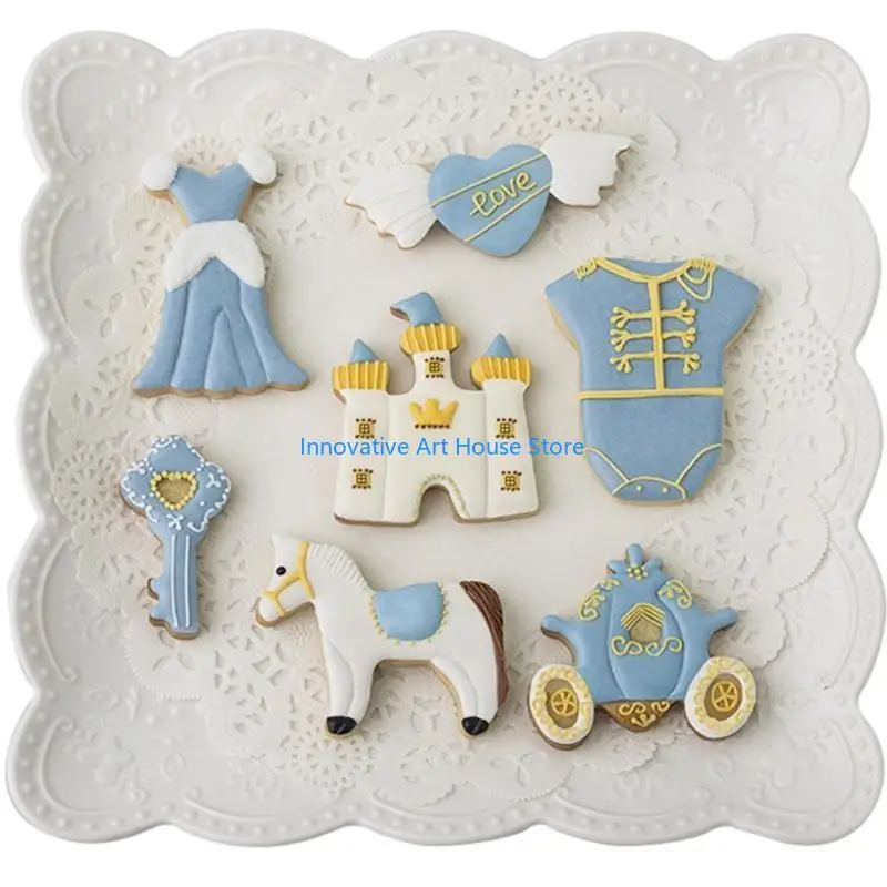 E1PC Biscuit Cutters Cookie Molds Cookie Cutter 6 Different Cutter Set for Bake