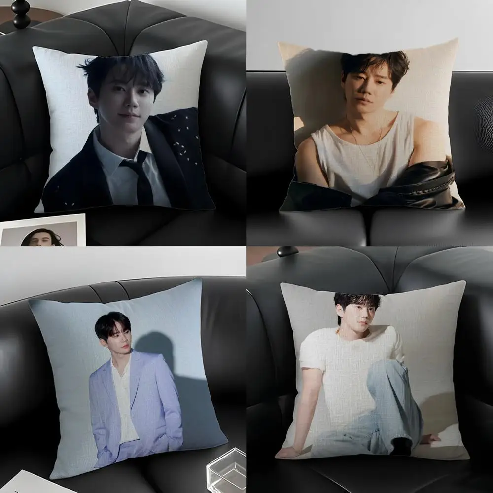 Artist L-Lee J-Jun-young Cushion Cover Natural Linen Pillowcase Set, All-in-One Decor for Sofa, Bedroom & Chair