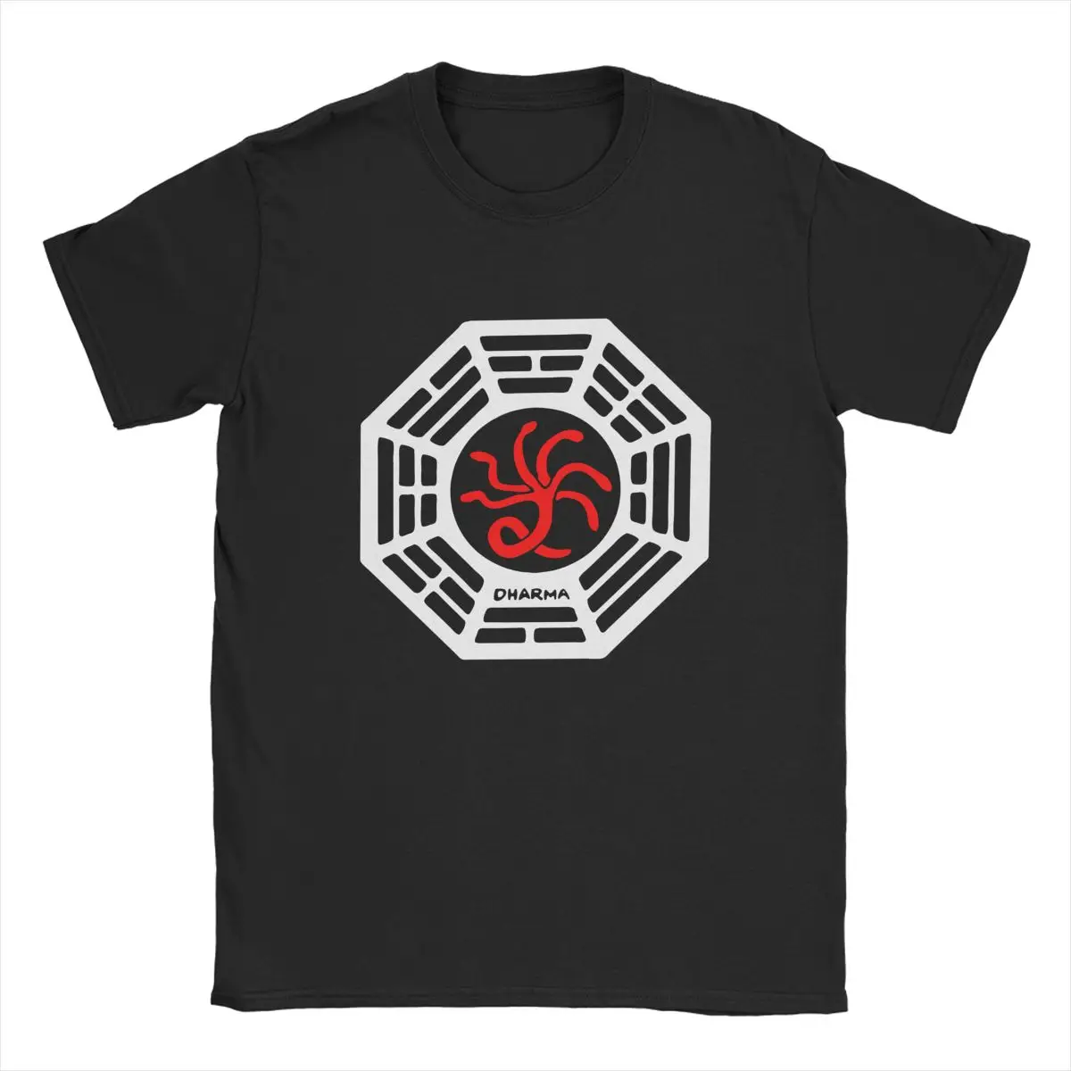 Männer der Dharma Initiative Die Hydra Station Logo T Hemd Tv Zeigen Verloren Baumwolle Kleidung Lustige Runde Kragen Tees Sommer t-Shirts