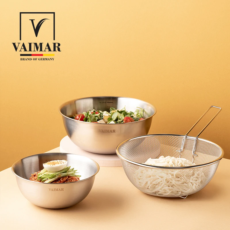 [Vaimar] 3 kinds of Germany's Waimar multi-vegetable tray mixing bowl (half salad ball + mixing bowl)