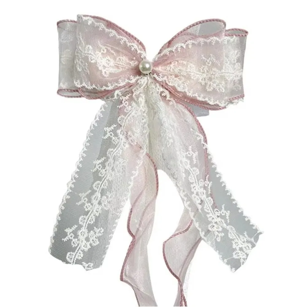 Lace Bow-knot Curtain Tieback Clip Easy Installation Exquisite Design Curtain Holders Decorative Elegant Window Curtain Buckles