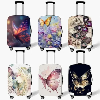 Marca de luxo mulher borboleta capa para mala meninas à prova de poeira viagem bagagem capas de proteção 18-32 Polegada mala capa