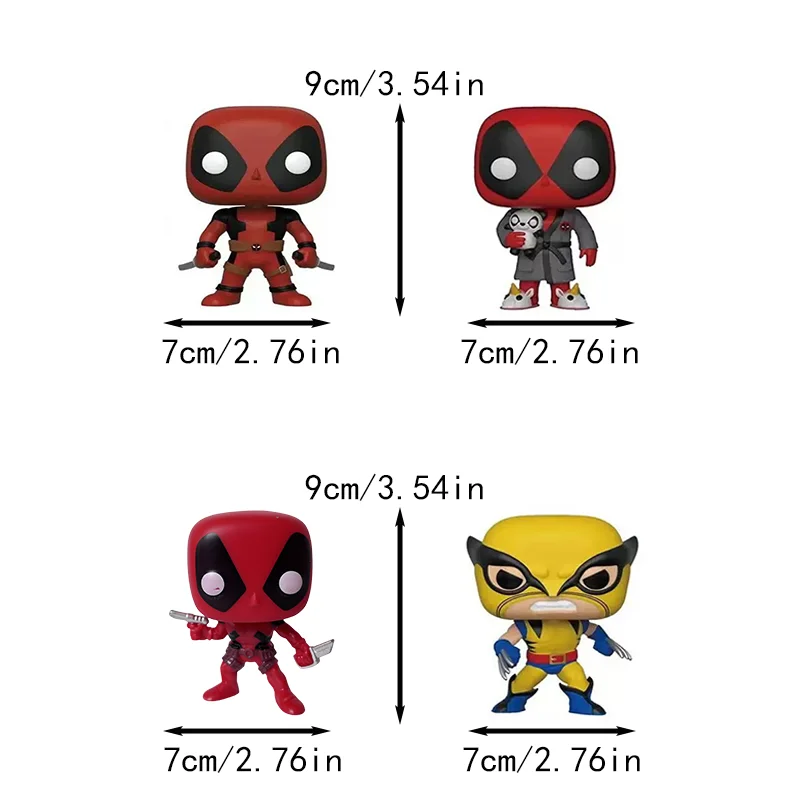 Figuras Funko Pop de Deadpool y Wolverine, Juguetes Coleccionables de Marvel X-Men, Regalo para Niños
