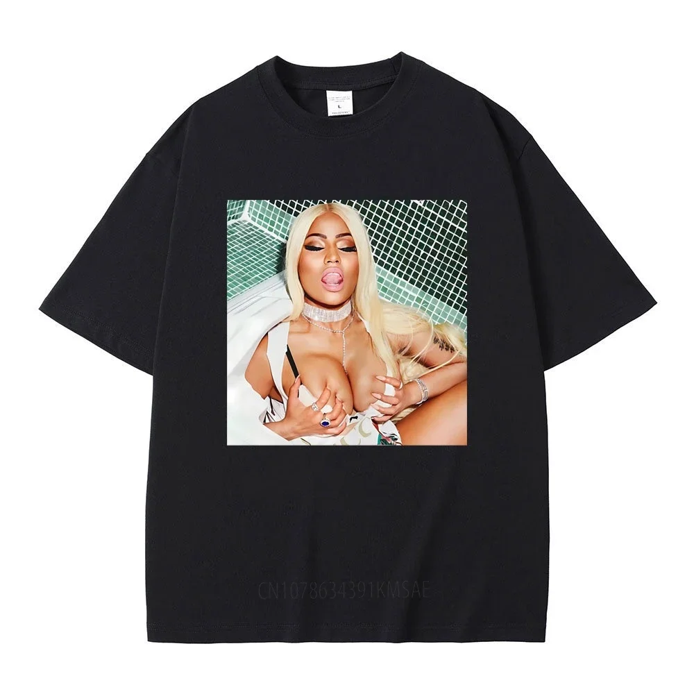 T-shirt imprimé rap queen nicki minaj pour homme et femme, streetwear unisexe, décontracté et à la mode, hip hop