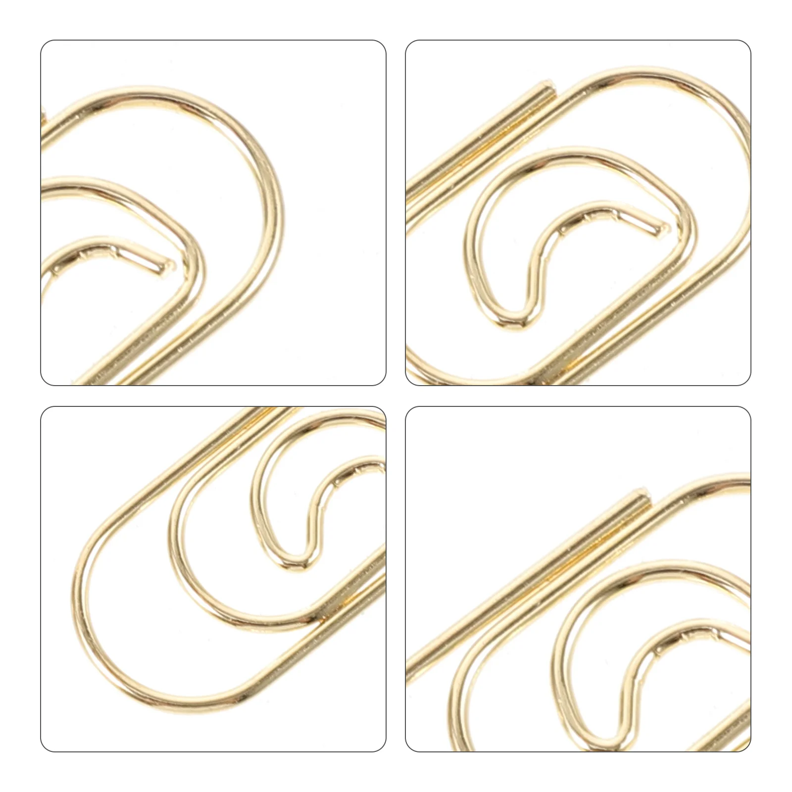 100 Pcs Micro Binder Clips 50pcs Packaged (rose Gold) Love Document Paper Student