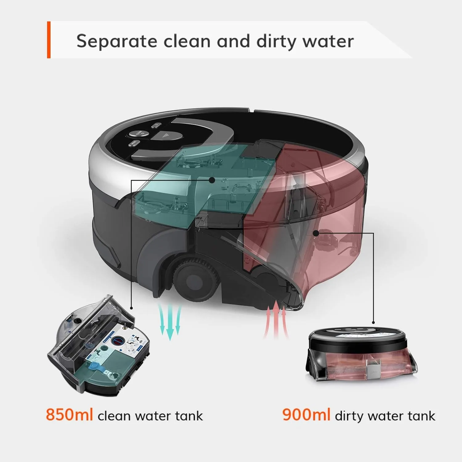 Robot Aspirador, Wet Mopping, Floor Scrubbing e Scrubbing, Apenas adequado para pisos duros