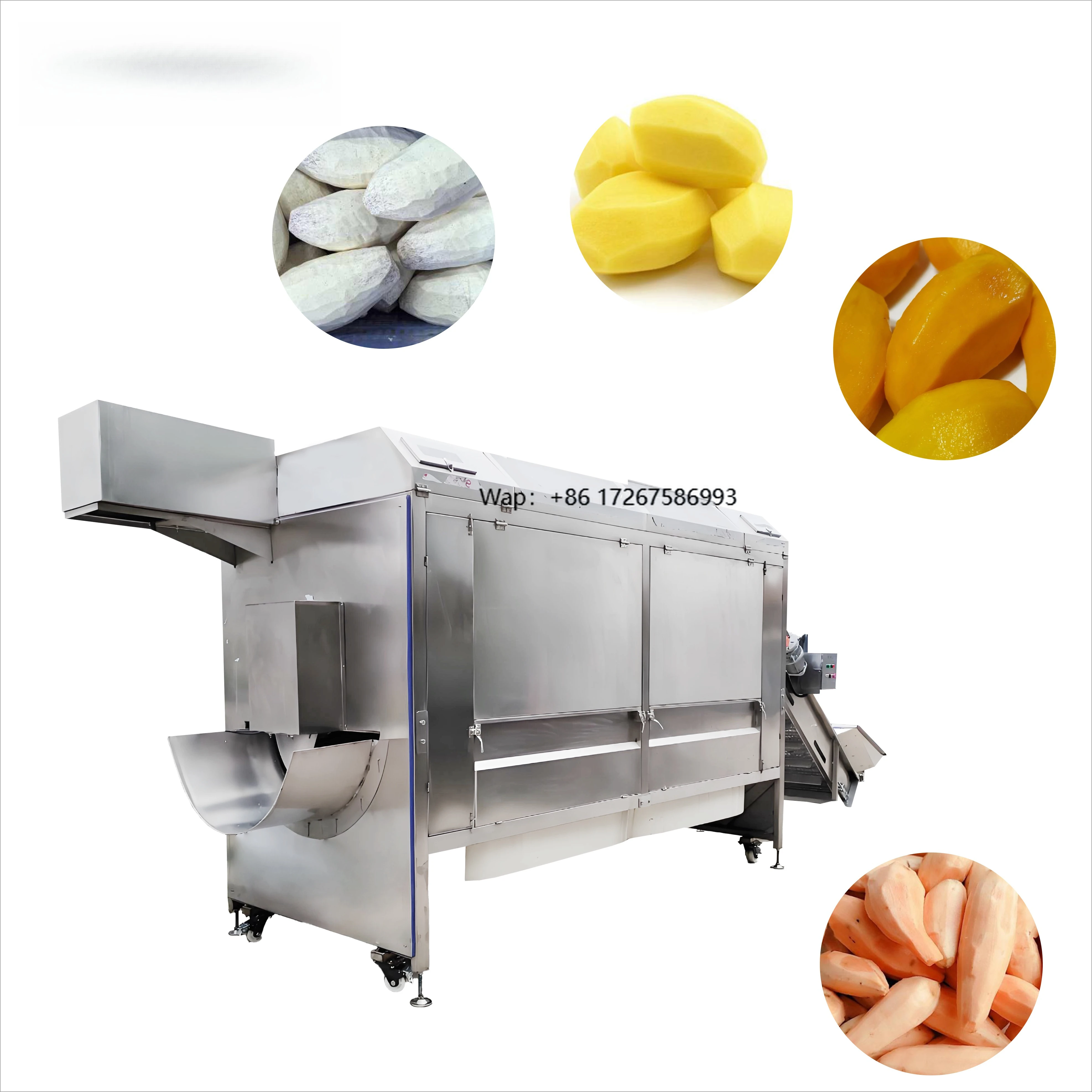 

Automatic High Efficiency Large Commercial SUS304 Peeling Machine for Sweet Potatoes Taro Yucca in Processed Vegetable Factory