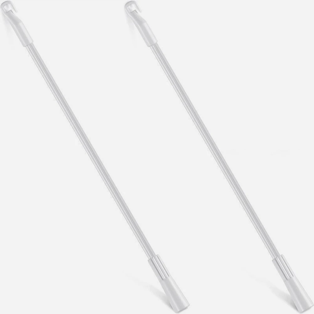 

2 Pcs Aluminum Alloy Tie Rod Accessories Blinds Wand Drapery Parts Turn Tilt Curtain Pulls Wands Pom