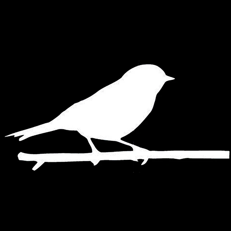 Bird Animal Art Decals on The Tree High Quality Car Window Decoration Personality Pvc Waterproof Decals Black/white, 18cm*8cm