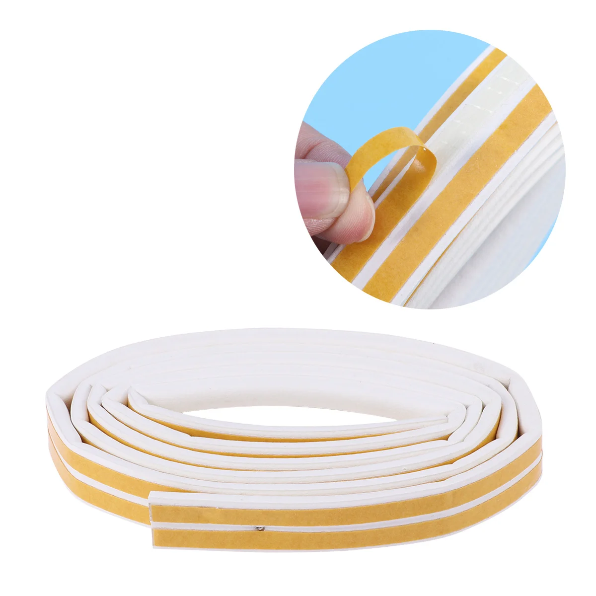 

2 Rolls Door Window Seal Strip Self Adhesive Practical Waterproof Windproof Dustproof Soundproof Tape White Yellow