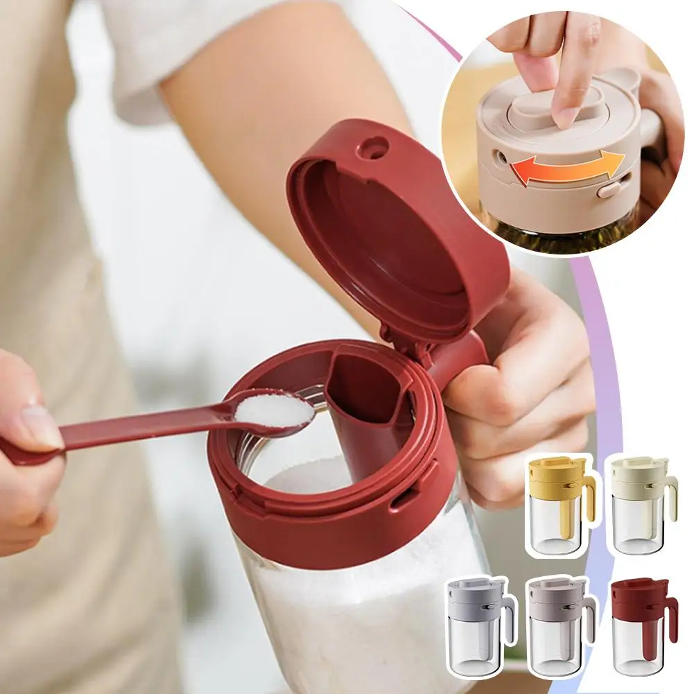 Innovative two-in-one Detachable independent seasoning spoon multifunctional seasoning container Kitchen seasoning box