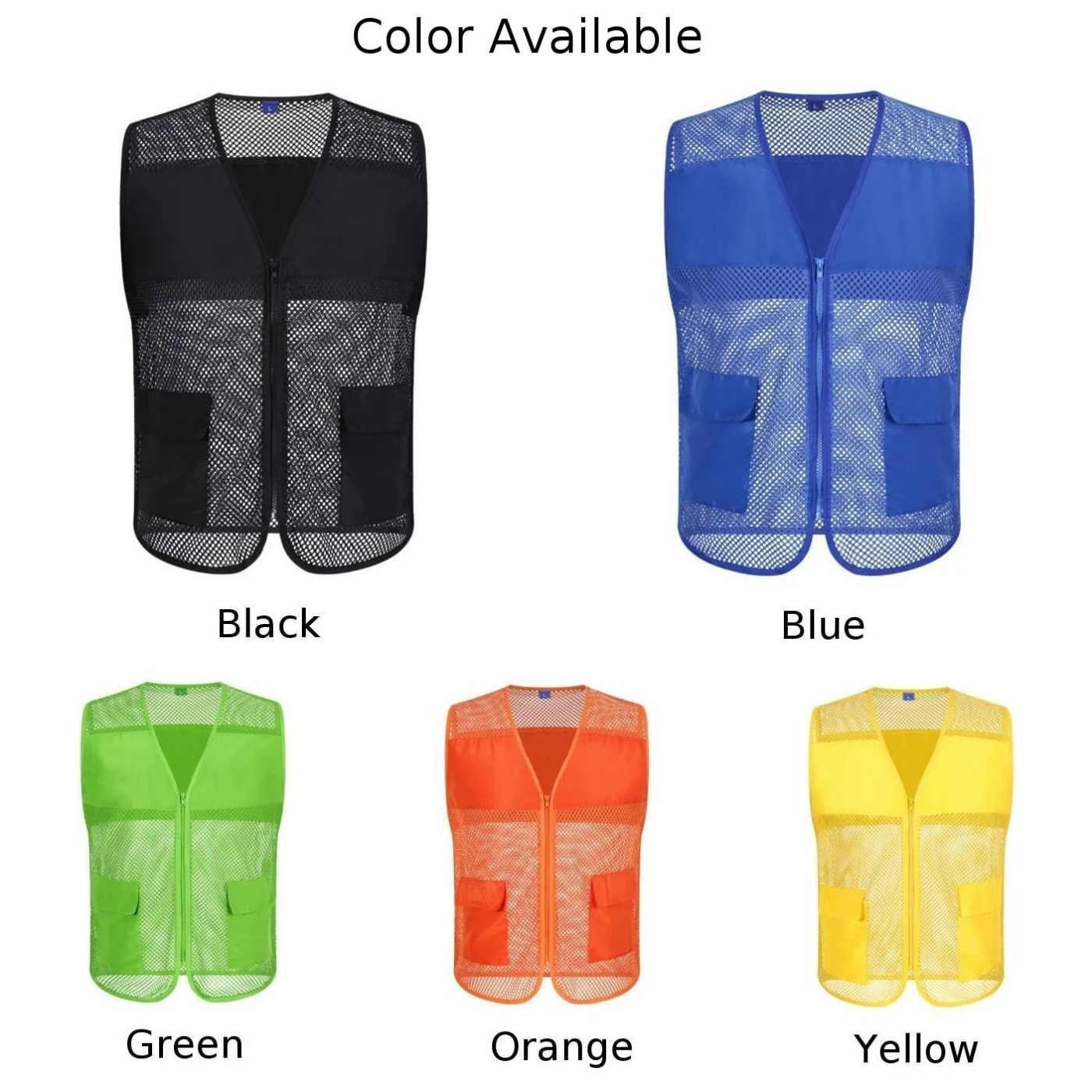 Сетчатый жилет, рабочая одежда, куртка, уличные быстросохнущие футболки без рукавов, топы, прозрачная униформа, дышащая повседневная одежда