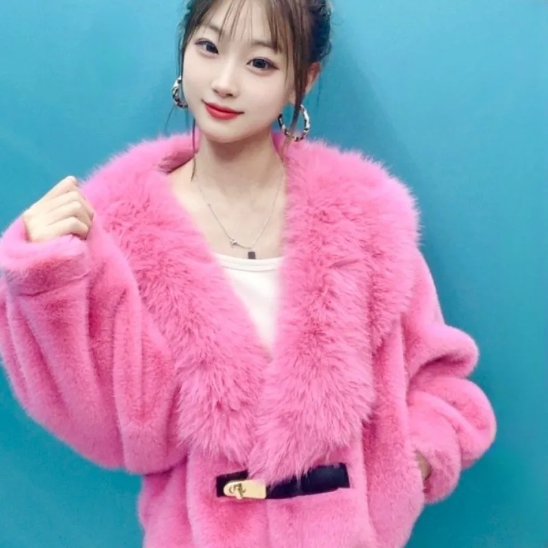 Women's Autumn/Winter Top Coat Faux Fur Fur Collar Eco-friendly Simple Comfortable Casual Fashion Advanced Soft Niche Versatile