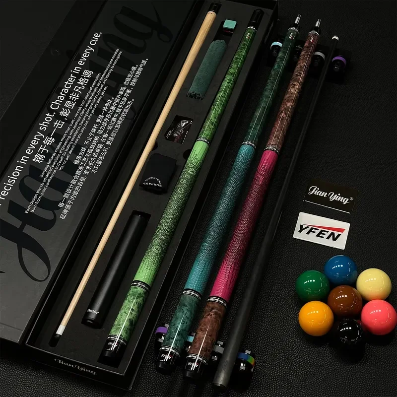 YWM Certificate Jianying Yingfeng YF-M19/20/21 1/2 Split Cue 148 cm 18-20 oz Carbon Fiber Shaft Canada Hard Maple Wood