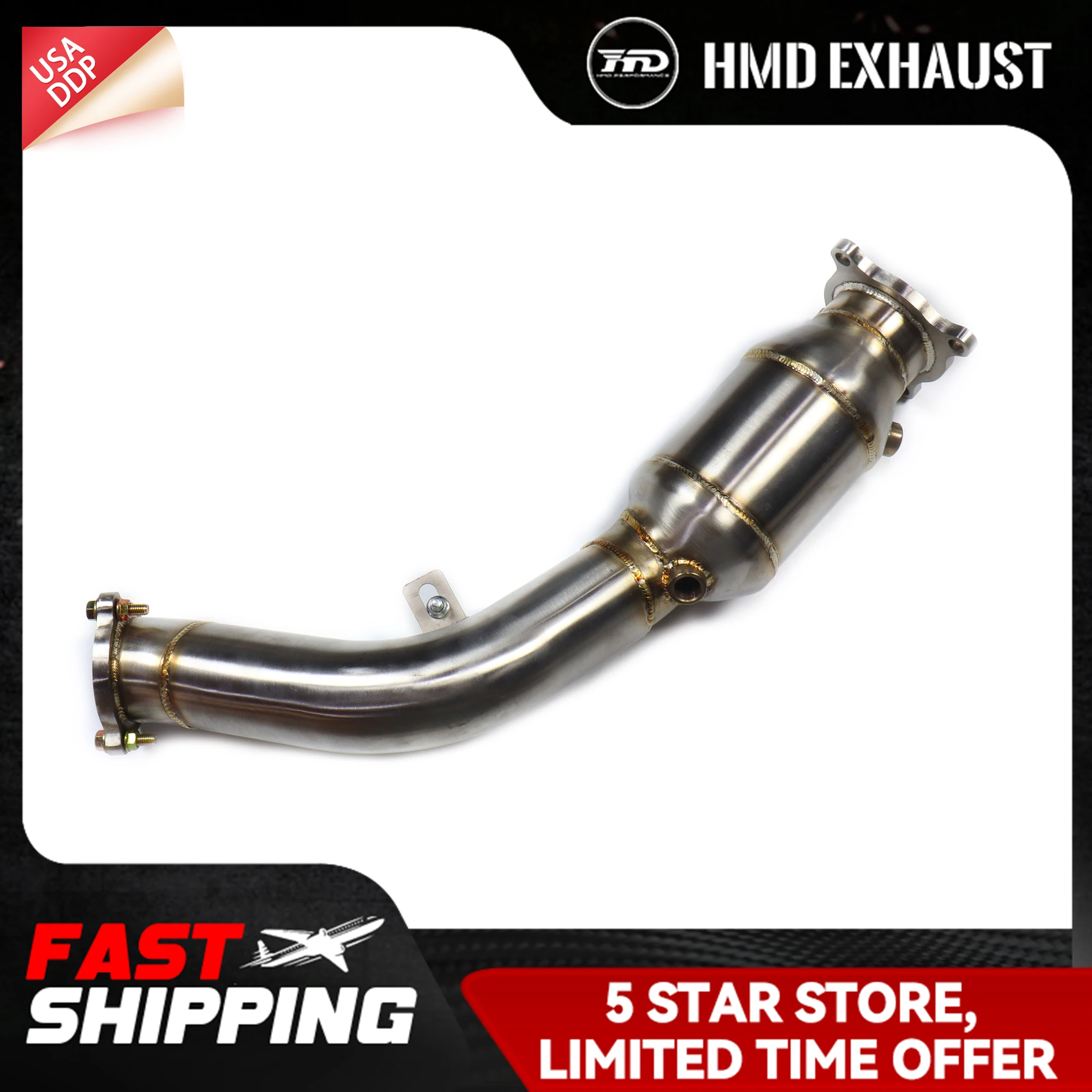 

HMD Exhaust for Audi Q5 B8 3.0T Stainless Downpipe system pipe High quality Longevity Engineering High performance