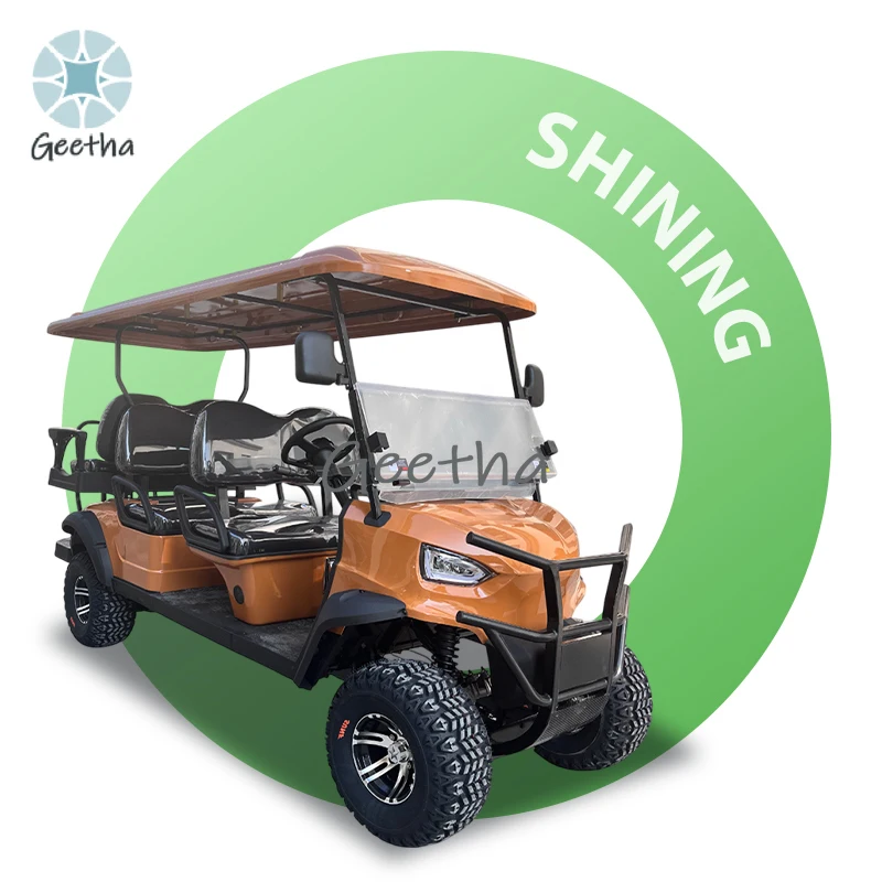 2023 New Gas Power Golf Buggies 2 4 6 Seater 300CC Lifted Off Road Hunting Black Golf Cart