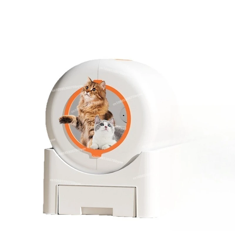 For Automatic Smart Cat Litter Box, Fully Enclosed Oversized Anti-splash Electric Cat Toilet, Automatic Cleaning and Shoveling