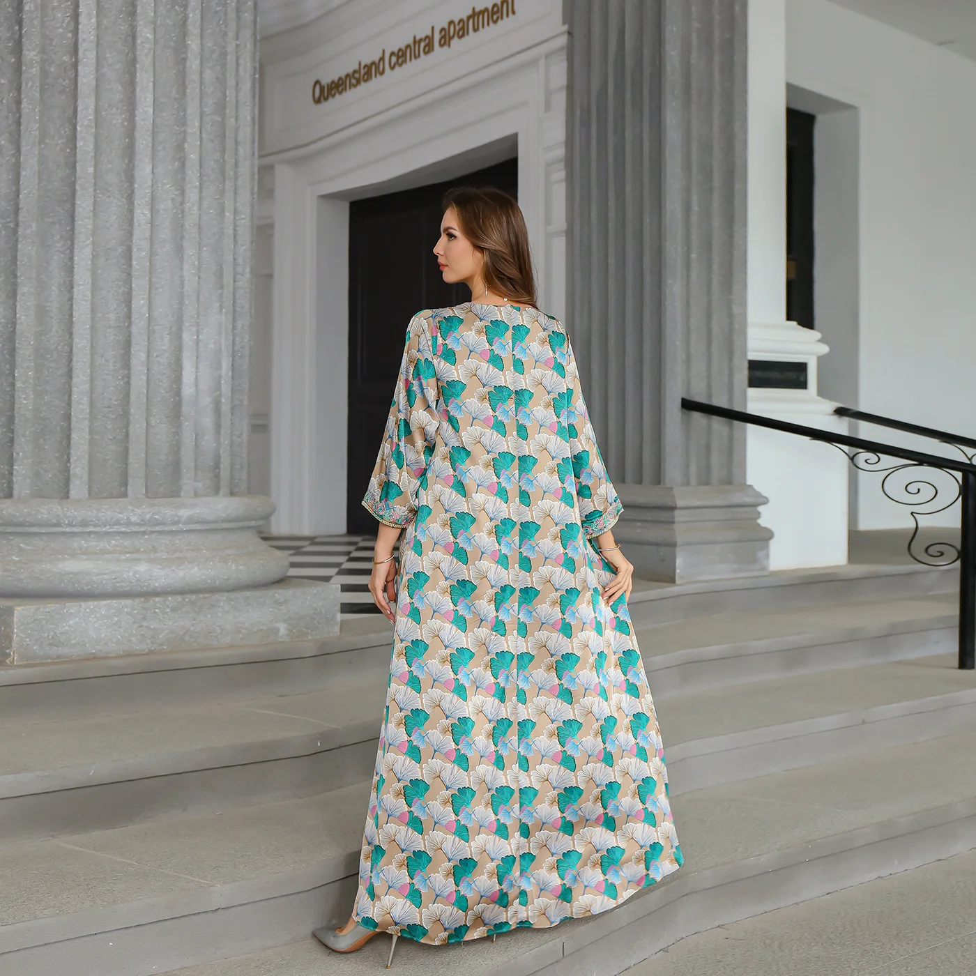 Vestido musulmán escaldado para mujer, vestido de mujer Dubai Türkiye abaya