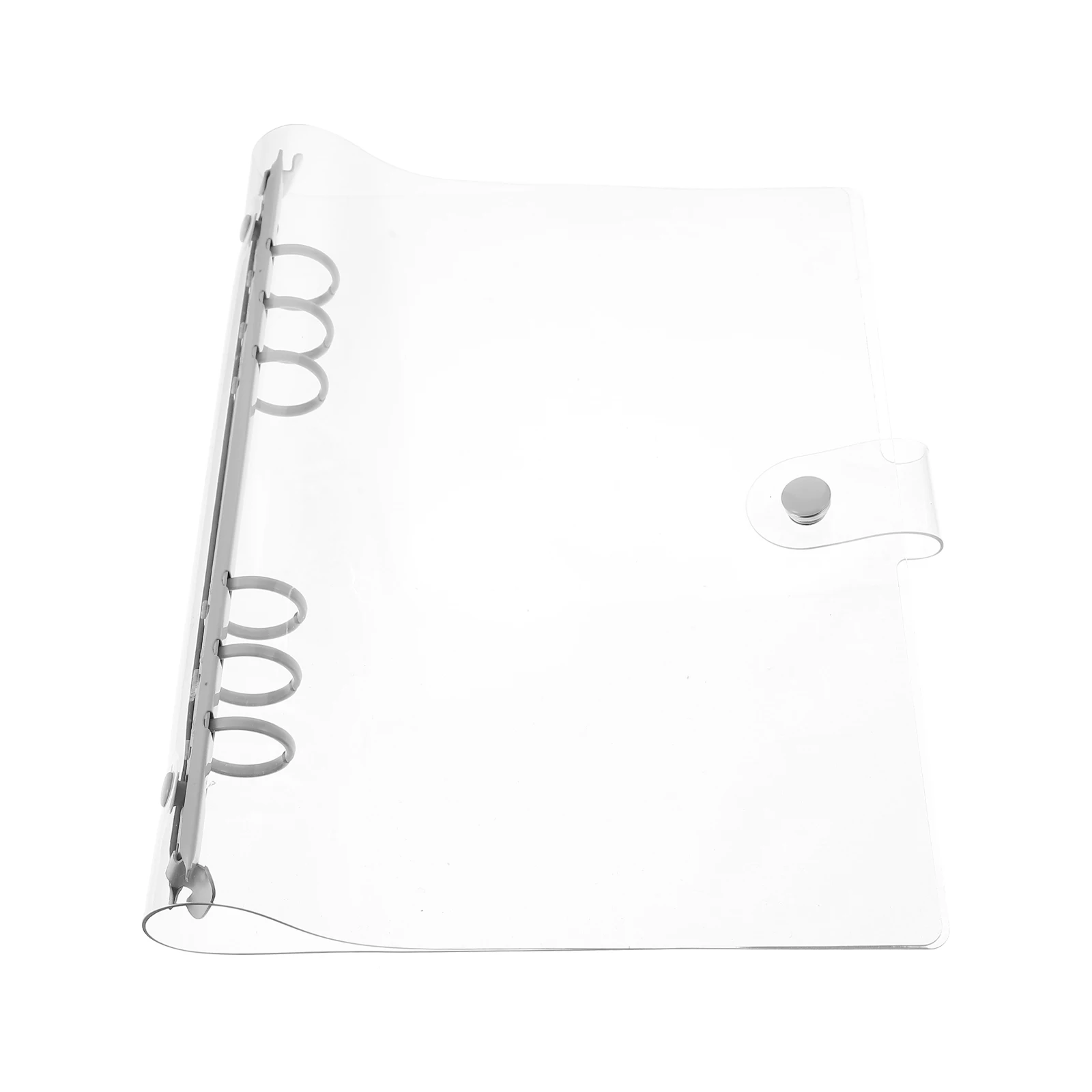 

Loose Leaf Binder A6 Size PVC Transparent Cover Notebook Ring Mini Binder Clip Rings Notepad Student Exam Gift