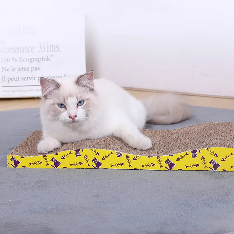 Cat Scratcher Corrugated Paper Multiple-Style Cat Scratch Pad Sharpen Claws Thickening  Corn Glue Decal Cardboard Pet Toy