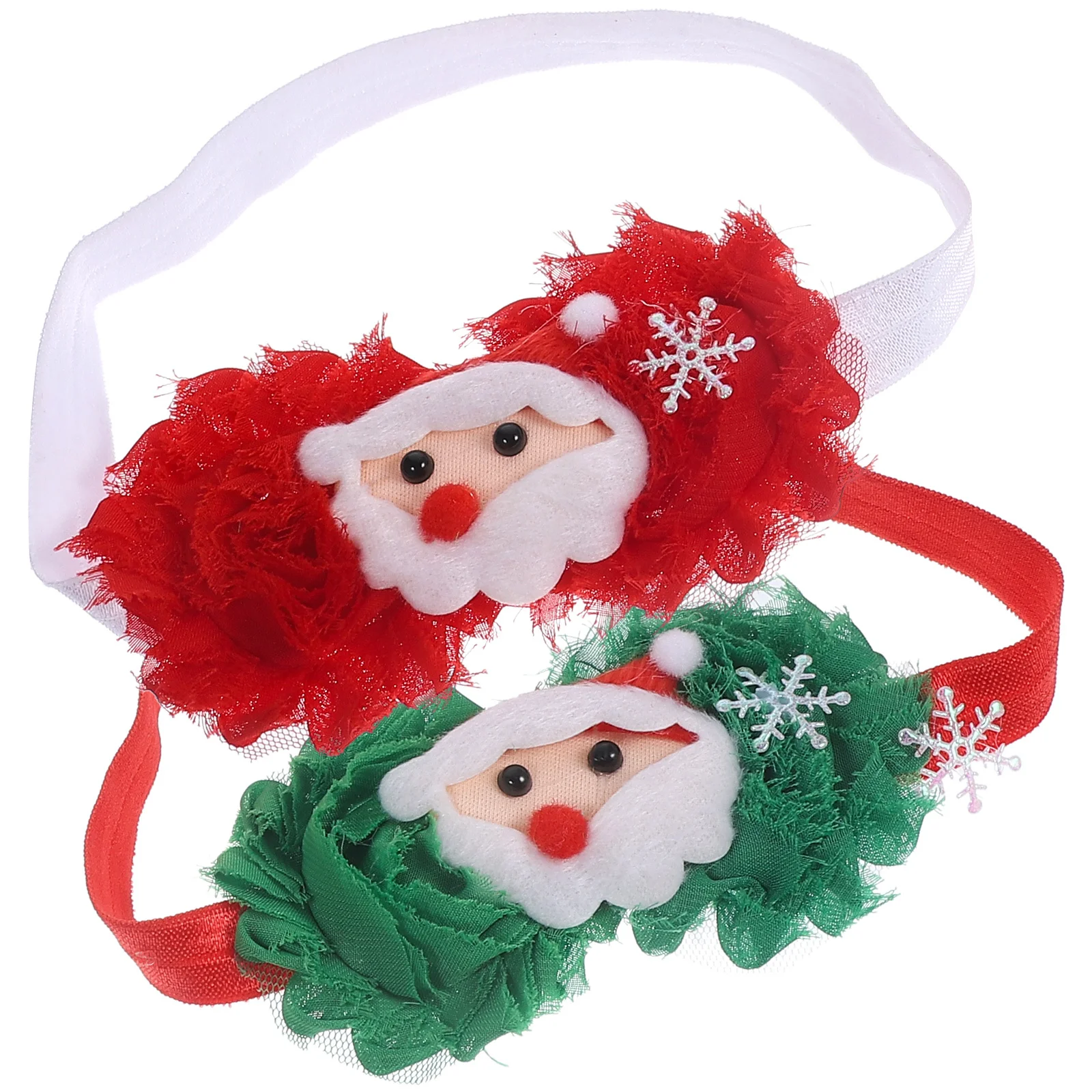 

2 шт. праздничные повязки на голову для малышей, милый дизайн снеговика и цветов, моющаяся ткань, регулируемая лента, аксессуар для рождественского подарка