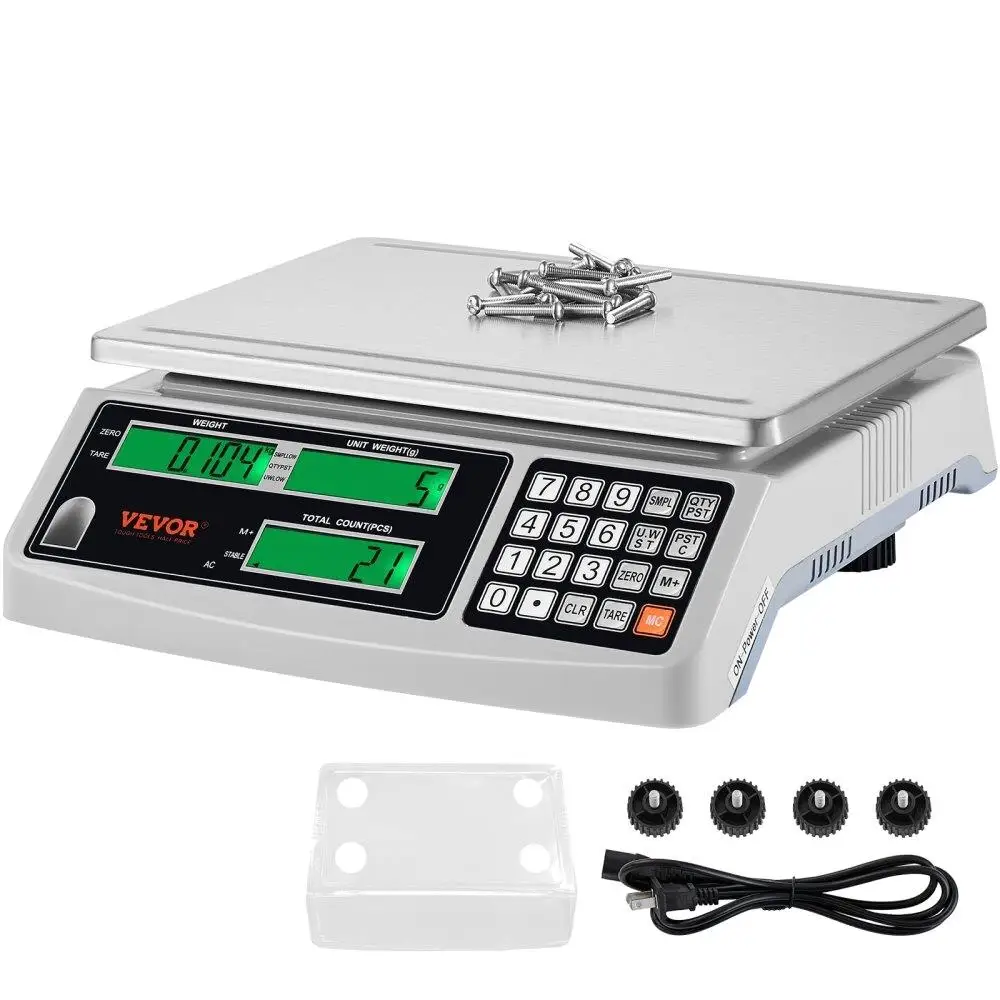 

Industrial Counting Scale, 30 kg x 1 g, Digital Scale for parts and, g/kg/lb Units, Electronic Gram Scale Inventory Piece