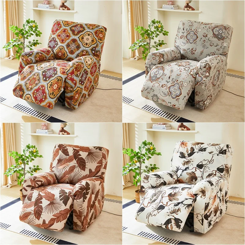 Fundas de sofá reclinables de 1/2/3 plazas para Sillón relax todo incluido estampado Protector de sofá elástico Funda Sofá 3 Plazas