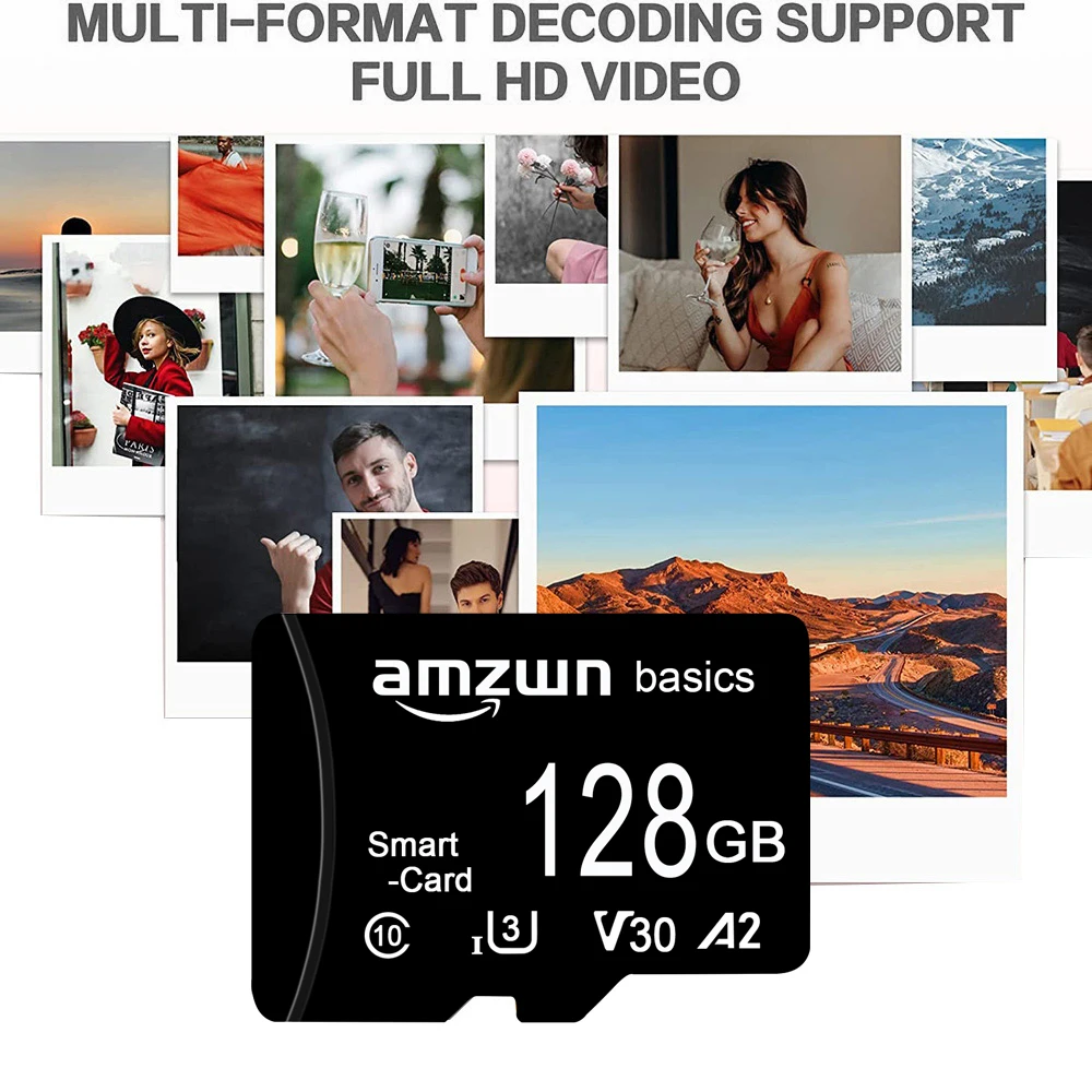 การ์ดหน่วยความจำความเร็วสูง 128GB มินิ SD การ์ด 64GB Class10 แฟลชไมโคร TF SDcard 32GB 16G 8G 4G 2G จัดเก็บรูปภาพ วิดีโอ V30 สำหรับโทรศัพท์