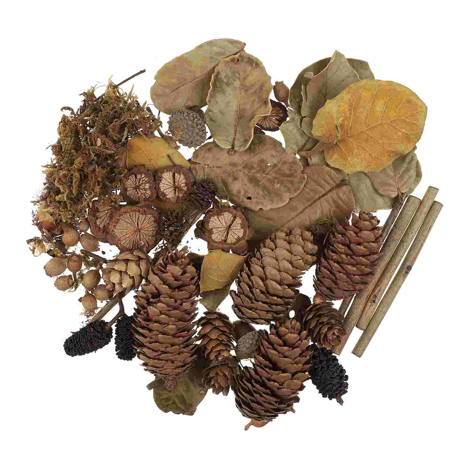 Home Decor Natural Acorns Christmas Tree Leaves Ornaments Desktop Adornments Party Favors Bamboo Decorations for Crafts