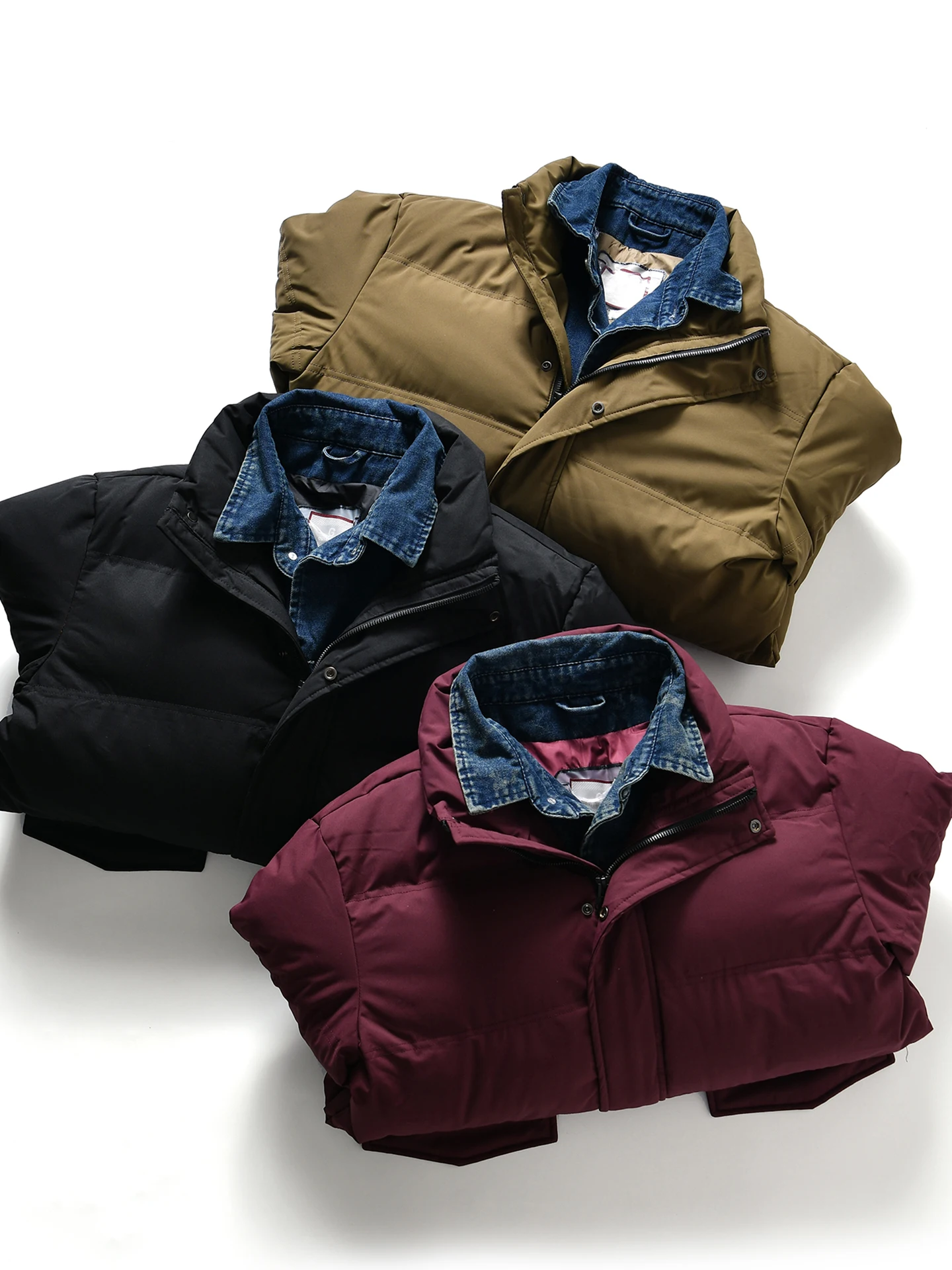 Thickened Winter Cotton Jacket Men's Outdoor Casual High Collar Leisure Fashion Polyester Fiber Filled Warm Coat