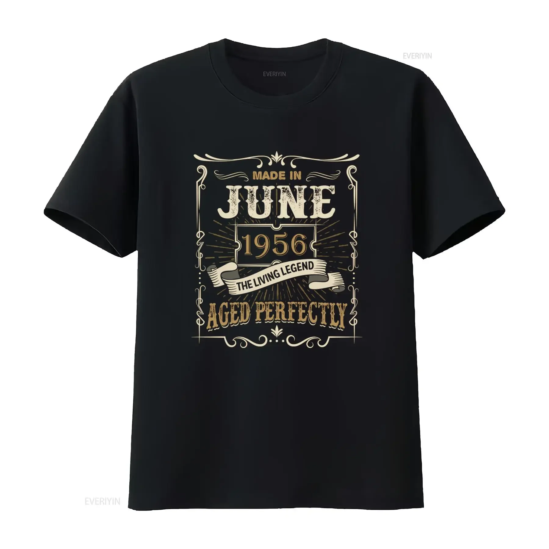 Made In June 1956 The Living Legend Aged Perfectly T Shirt Vintage Print Design vintage Washed graphic fashion Breathable