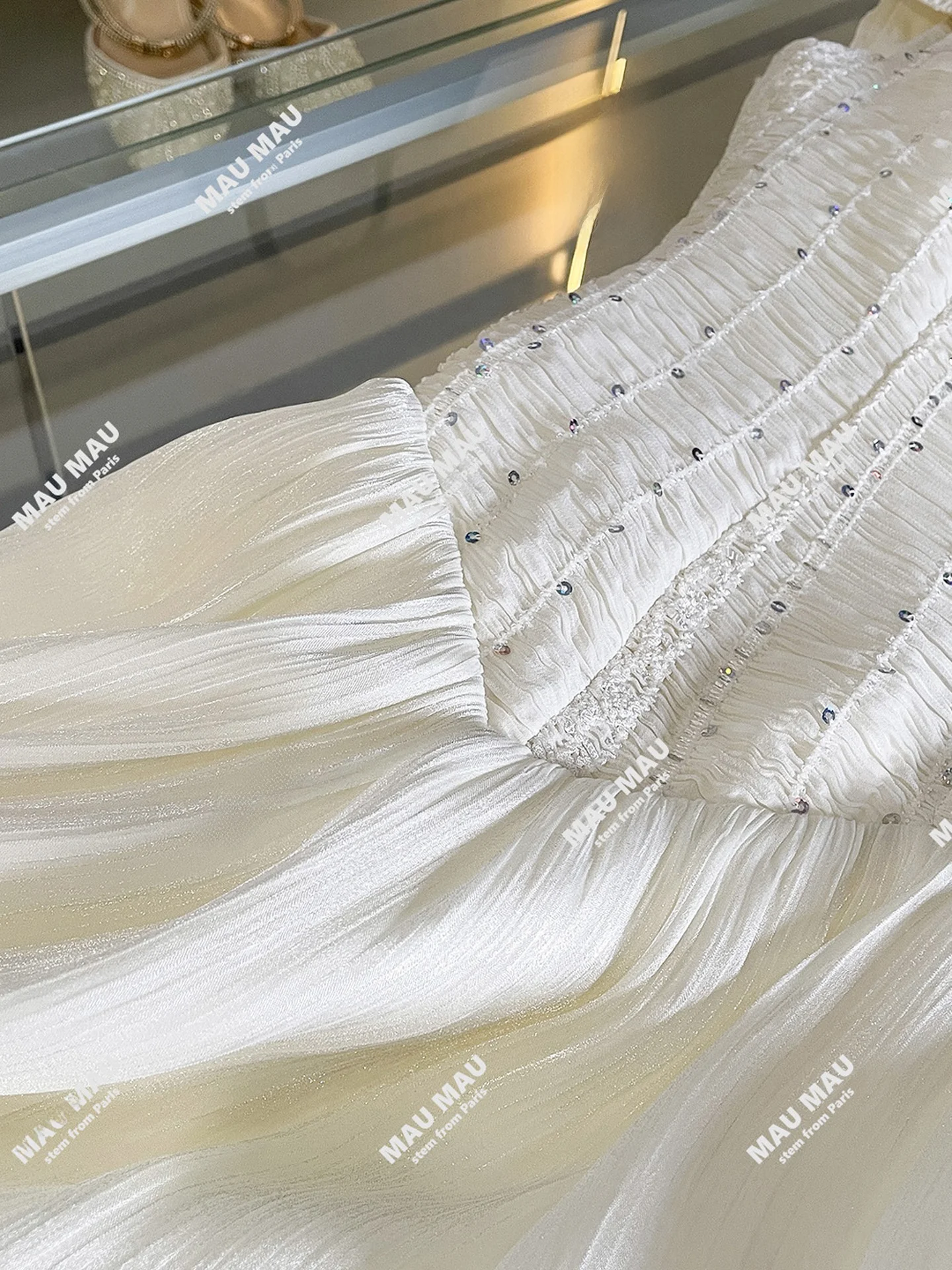 

iny Sequin Lapel Long Svel Vest Dr Ele Small Fraance Sle High Waist Commute Simple Design Medium Softn