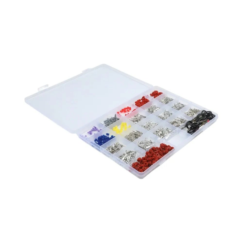 Connector Pins Kit Automotive 567 pcs with Crimped Terminals in a Compartmentalized Box for Organized Vehicle Electrical Repairs