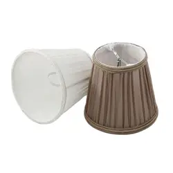 DIA 12.5cm Cool White,Brown Color Chandelier Mini Fabric Lampshade, Modern Wall Light Lamp Shades,Clip On