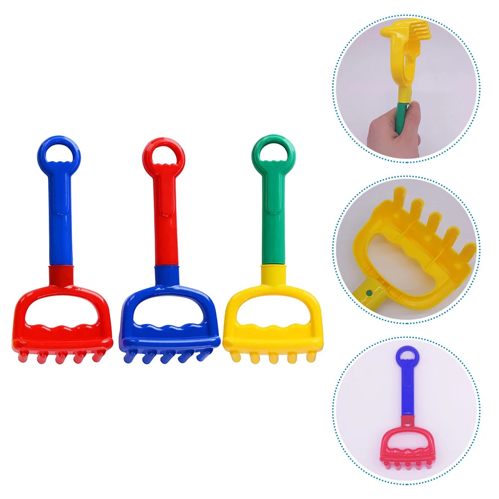 

3 Pcs Children's Beach Rake Kids Outdoor Toys Sand Play Bulk for Pp Creative Game