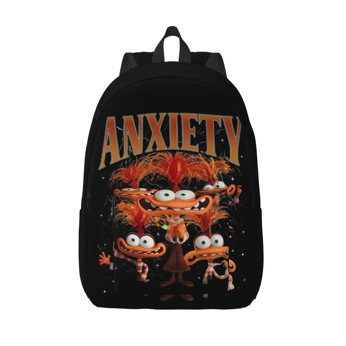 Retro Vintage Anxiety Bootleg Backpack Cartoon Inside Out 2 Cartoon Student's Schoolbag Bookbag Children Daypack Travel Bag