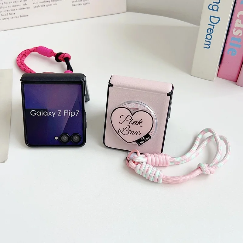 3 in 1 Detachable Love Stand Wrist Strap Magnetic Phone Case for Samsung Galaxy Flip7 Flip6 Z Flip 3 4 5 6 7FE Protective Cover - view 5